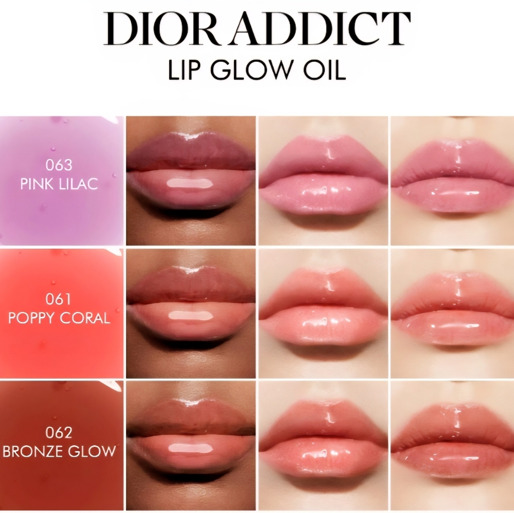 Christian Dior Addict Lip Glow Oil Cherry Oil #062 Bronzed Glow - Picture 3 of 6